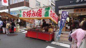巣鴨地蔵通り商店街縁日お好み焼き
